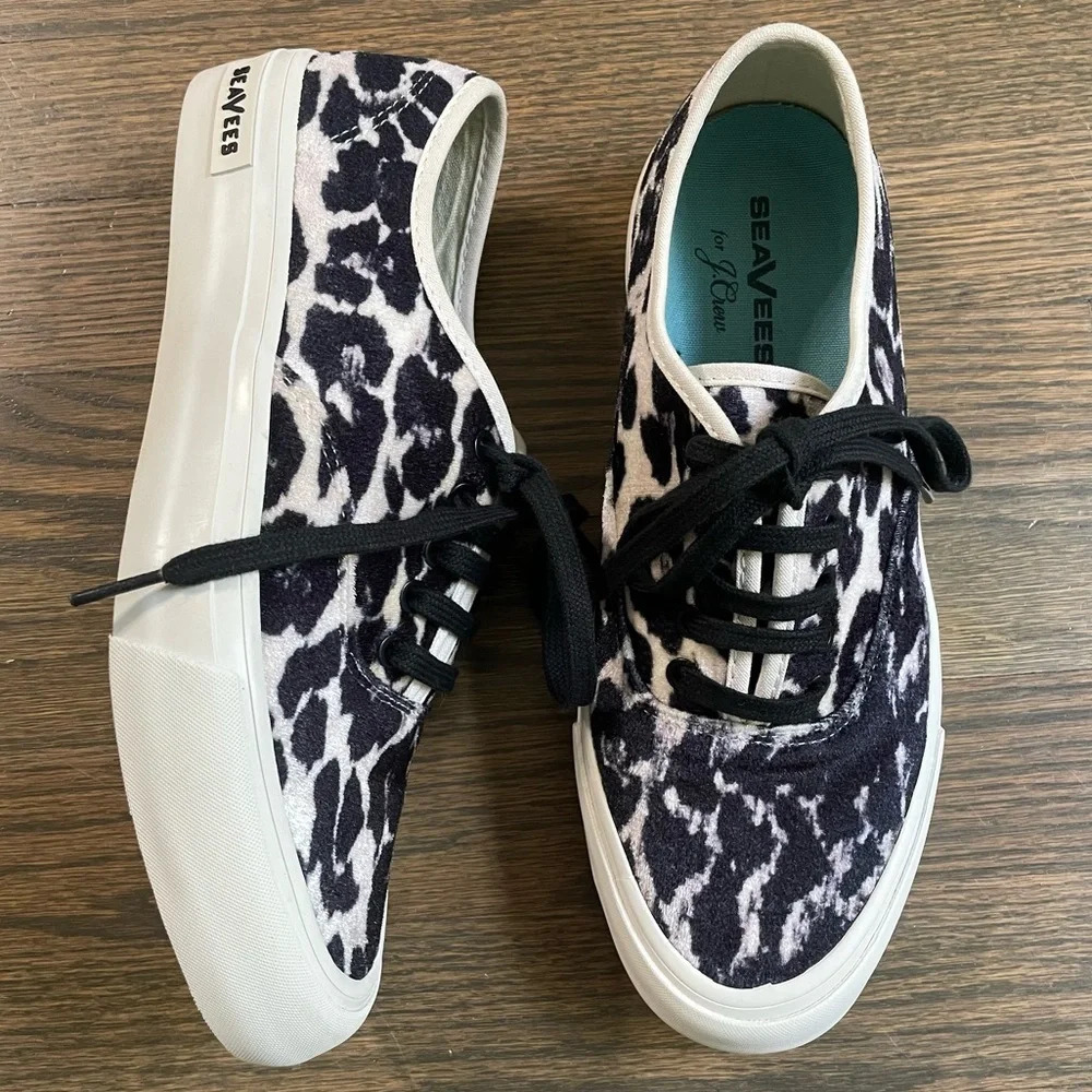 LSeaVees for J.Crew Legend Sneakers Velvet size 8.5